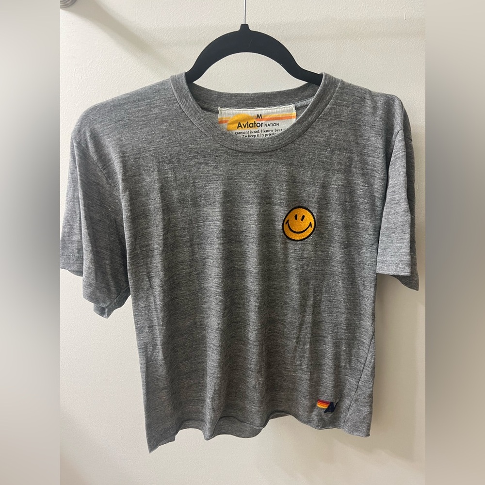 Aviator Nation Smiley Face T-Shirt Size M